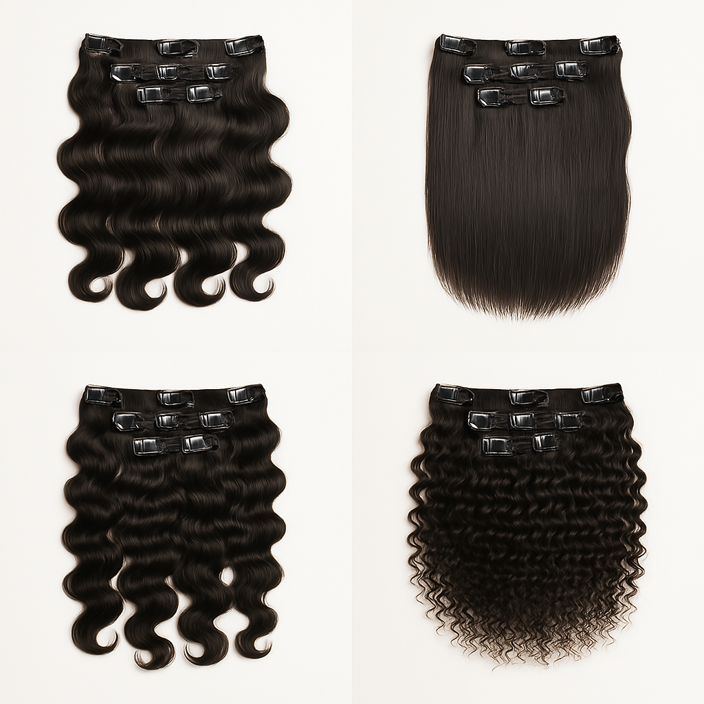 Luxury collection hair clip-ins 6pcs or 12pcs